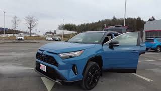 2022 Toyota RAV4 Hybrid XSE AWD  Cavalry Blue with Black Roof Exterior  Black Interior 0034 [upl. by Stochmal]