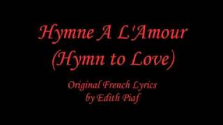 Hymne a LAmour  Instrumental with English Translation [upl. by Rafaellle]