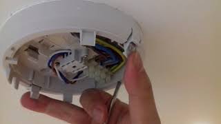 DETA Smoke Alarm detaching and changing battery [upl. by Najib]