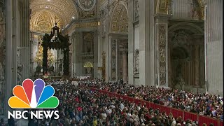 Pope Francis Holds Christmas Eve Midnight Mass From The Vatican [upl. by Adnolahs]