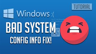 Bad System Config Error in Windows 10 FIXED Tutorial 2025 [upl. by Marsden729]