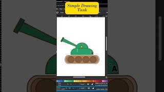 Simple drawing Tank shorts drawing inkscape menggambar tank cartoon gabutz [upl. by Leba]