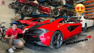 BUYING A CRASHED MCLAREN in DUBAI  😍😍😍 [upl. by Aehtna720]