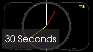 30 Seconds  Analog Clock Timer amp Alarm  1080p  Countdown [upl. by Deirdre]