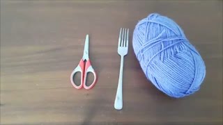 Pompon maken met een vork ♥ DIY [upl. by Spohr]