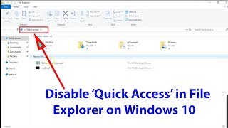 Windows 10 Tutorial How to Disable Quick Access in File Explorer [upl. by Nyvek]