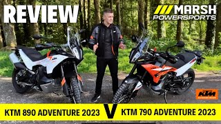 KTM Adventure Bike Review  890 Adventure 2023 V 790 Adventure 2023 [upl. by Latham]