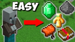 118 EASIEST RAID FARM IN MINECRAFT  Simple Emerald Farm Tutorial [upl. by Jarnagin]