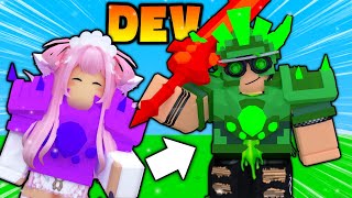 I Teamed up with a DEVELOPER on Roblox Bedwars [upl. by Budd]