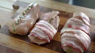 Bacon Wrapped Chicken with Fried Asparagus  FIREDISC® Cookers [upl. by Catha585]