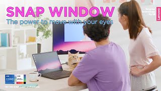 Glance by Mirametrix®️ allows you to move active windows using your gaze with Snap Window [upl. by Naginarb608]