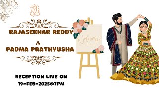 Rajasekhar Reddy With Padma Prathyusha Reception Live On 19feb20257pm [upl. by Cohby]