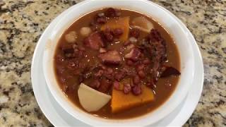 Potaje de Frijoles Colorados Cubano  Red Bean Soup Cuban Style [upl. by Ecerahs50]