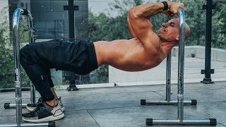 Full Body HOME WORKOUT with Parallettes  Frank Medrano [upl. by Ynnej]