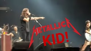 Foo Fighters cover Enter Sandman w 10 year old Live KC 101218 [upl. by Atul]