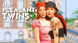 The Pleasant Twins  The Sims 4 Townie Makeover  Sim Download [upl. by Victory]