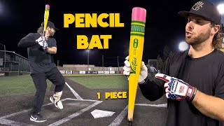 Hitting with the VICTUS PENCIL 1piece  BBCOR Baseball Bat Review [upl. by Esikram]