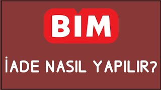 Bim İade Nasıl Yapılır İade İşlemleri [upl. by Aissatan286]