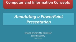 Presenting and annotating a PowerPoint presentation PowerPoint 2010 [upl. by Eugatnom277]