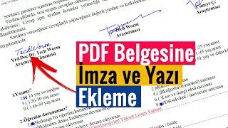 PDF Belgesine İmza ve Yazı Ekleme  PDF Form Doldurma  Çooook Basit [upl. by Nabila]