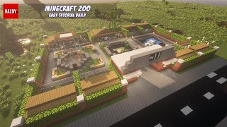 Zoo in minecraft  Tutorial build [upl. by Ainez]