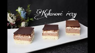 Kokosové řezy s pudinkovým krémem  Videorecept  Dvě v troubě  CZSK HD recipe [upl. by Radford]