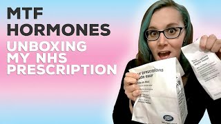 MtF Hormones  Unboxing my NHS Prescription [upl. by Arabela]