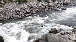 Kayaking quotthe wallquot on tumwater canyon [upl. by Sanburn374]