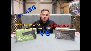 ASG CZ SP01 SHADOW ACCU amp ASG CZ 75 SP01 SHADOW GBB Shogun Store Airsoft unboxing [upl. by Norvil593]