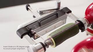 How to Use the Vegetable Sheet Cutter Attachment  KitchenAid [upl. by Idel]