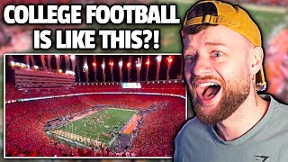 BRITISH GUY First Reaction to the BEST COLLEGE FOOTBALL TRADITIONS [upl. by Lewej]