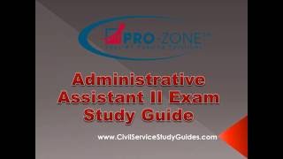 Administrative Assistant II Exam Study Guide [upl. by Anatnahs]