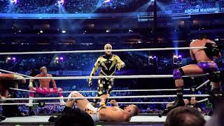 20180408B WWE Wrestlemania Golddust Goes For Shattered Dreams On Tye Dillenger [upl. by Krid]