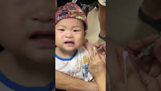 Baby Vaccine action at hospital 🏥 and funny 😂 baby love cute family babygirl happy funny [upl. by Longmire]