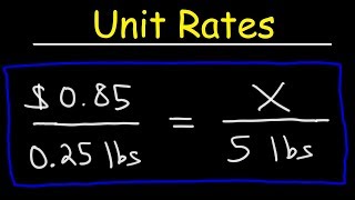 Unit Rates Ratios amp Proportions  Word Problems [upl. by Kcirddehs626]