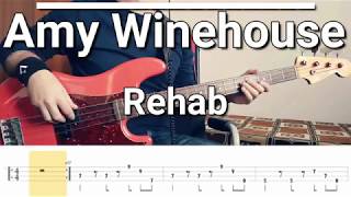 Amy Winehouse  Rehab Bass Cover TABS [upl. by Akiemahs]