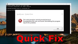 How to Fix “resampledmodll Is Missing” Error on Windows 1110 Guide [upl. by Lovell]