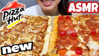 ASMR PIZZA HUT MUKBANG🍕 GIVEAWAY NEW Double It Pepperoni Cheesy Pizza  Eating Sounds  Twilight [upl. by Corvese]