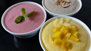 Homemade Fruit Yogurt Recipes  Flavored Yogurt 3 Ways  Strawberry  Banana  Mango  Ep 77 [upl. by Leihcey]