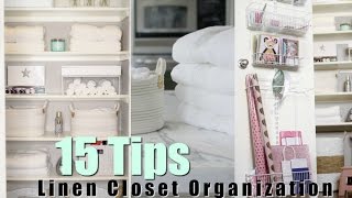 15 Tips For Organizing Your Linen Closet MissLizHeart [upl. by Alban]