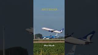 Anadolu jet flight ✈️ takeoff from Amsterdam Airport anadolu jet takeoff flight aviation [upl. by Aitas]