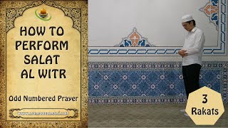 How to perform The Three Rakat Salat alWitr Odd Numbered Prayer [upl. by Arinaid]