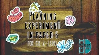 ALevel Biology  Planning experiment in Paper 5 [upl. by Ecnarwal]