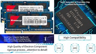 KUESUNY 16GB Kit 8GBX2 DDR3L1600 Sodimm RAM PC3L12800PC3L12800s Memory 204 Pin [upl. by Atkins]