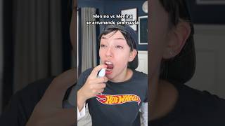 o Enzo já acorda comendo ramela 😬 menino VS menina se arrumando pra escola asmr [upl. by Twyla704]