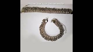 Oxidized Silver Kuchi Bells Anklets Pair [upl. by Lehctim]