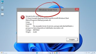 SOLUCIÓN Error Windows Script Host en Windows 11 10 Eliminar VIRUS Windows Script Host [upl. by Smiga]