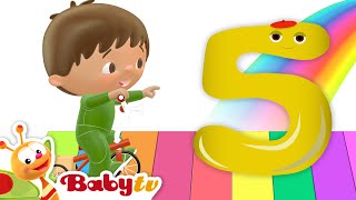 Il Numero Cinque e il suo Palloncino🎈​5️⃣  Numeri per i più piccoli  Charlie e i numeri BabyTVIta [upl. by Nnail]