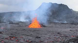 Iceland Geldingadalir Volcano Lava sound vid from 11 sept [upl. by Catriona]