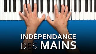 Indépendance des mains au piano  3 exercices pour débutants [upl. by Cloris]